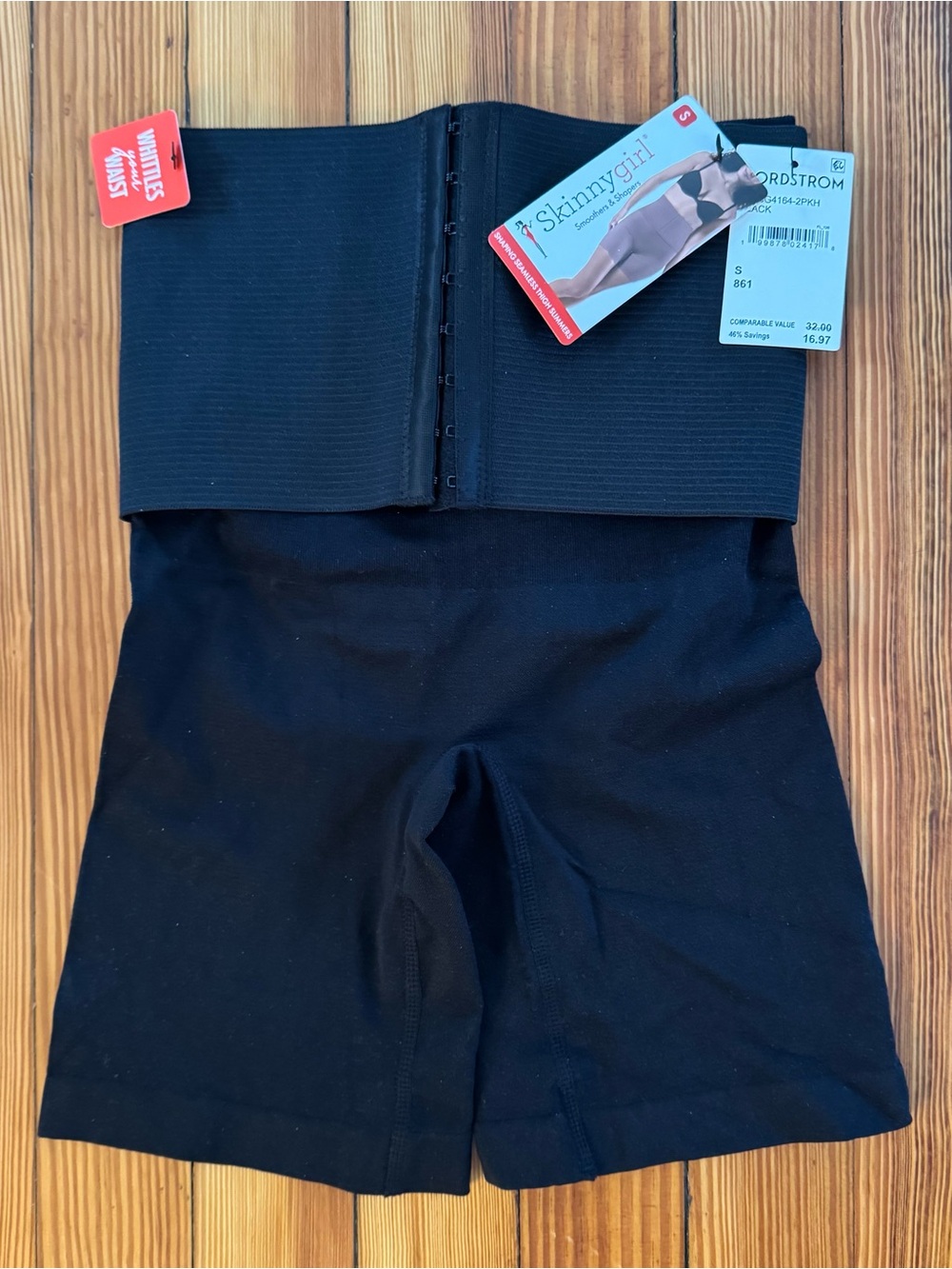 Skinnygirl Black High-Waist Shaping Shorts